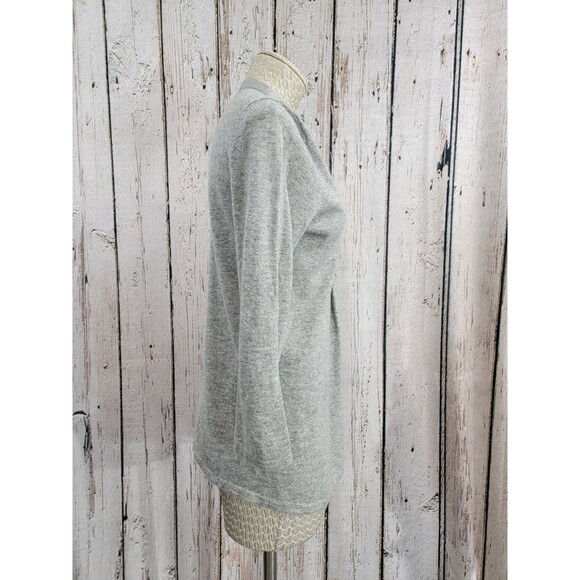 LM Women's Medium Magaschoni Heather Gray 3/4 Sleeve V-Neck Pullover Sweater EUC - Picture 3 of 9